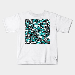 Tidal wave Camo pattern digital Camouflage Kids T-Shirt